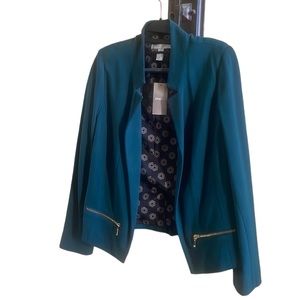 New Lined Jacket Chico’s Size 0 Goddess Green W/ Gld Detail US Size 4 Size Small